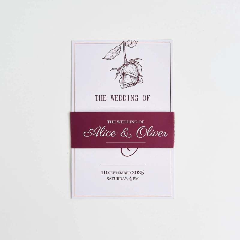Wedding Invitation Belly Bands-SPU RacetopPrint